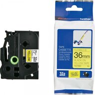 Brother Festékszalag TZEFX661 P-Touch, 36 mm sárga alapon fekete, flexibilis