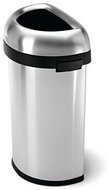 Simplehuman 60 literes nyitott tetejű rozsdamentes acél szemetes - Ezüst