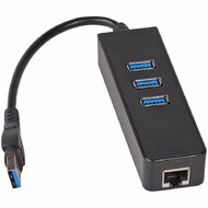 AKYGA Hub USB 3.0 3-ports + RJ45