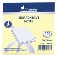 Victoria 75x75 mm Öntapadó jegyzettömb - Sárga (100 lap)