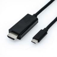 Roline 11.04.5840-10 USB-C 3.1 - HDMI (apa - apa) kábel 1m - Fekete