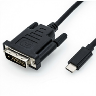 Roline 11.04.5831-10 USB-C 3.1 - DVI (apa - apa) kábel 2m - Fekete