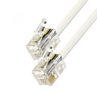 Somogyi T 5-10WH/X 6P4C Telefoncsatlakozó kábel 10m - Fehér