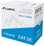 Lanberg FTP solid cable, CCA, cat.5e, 305m, gray