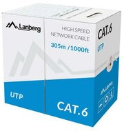 Lanberg UTP solid cable, CCA, cat. 6, 305m, gray