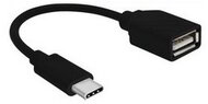 Gembird A-OTG-CMAF2-01 USB-C apa - USB-A anya adapter - Fekete