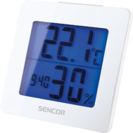 Sencor SWS 1500 W LCD időjárás-állomás ébresztőórával - Fehér