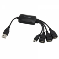 Esperanza EA114 USB 2.0 HUB (3 + 1 port) - Fekete