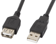 Lanberg CA-USBE-10CC-0050-BK USB-A 2.0 (apa - anya) kábel 5m - Fekete