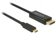 Delock 85256 USB Type-C - DisplayPort (Apa-Apa) Adapterkábel 2m - Fekete