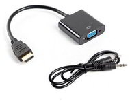 Lanberg AD-0021-BK VGA + audio - HDMI Adapter Fekete