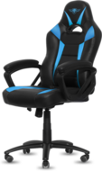 Spirit of Gamer szék - FIGHTER Blue (állítható magasság; párnázott kartámasz; PU; max.120kg-ig, fekete-kék)