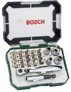 Bosch 2607017322 Csavarozófej és Dugókulcs készlet - 26 részes