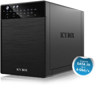 RaidSonic IcyBox IB-RD3640SU3 4x 3.5" RAID USB 3.0 / eSATA Külső HDD ház - Fekete