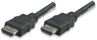 Manhattan monitor kábel, HDMI/HDMI 1.4, Ethernet, 2m, fekete, nikkelezett csat