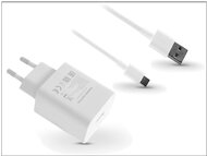Huawei gyári USB hálózati töltő adapter + Type-C adatkábel - 5V/2A-4,5V/5A - Super Charge HW-050450E00 + AP51 white (ECO csomagolás)
