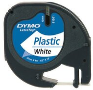 Dymo Letratag 12mm Festékszalag - Fehér alapon fekete