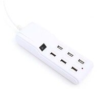 Omega USB Családi töltő 6 portos - Fehér (2,5 A)