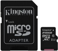 Kingston 256GB Canvas Select microSDXC UHS-I CL10 memóriakártya + Adapter