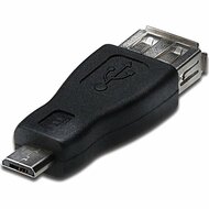 Akyga AK-AD-08 USB-A anya / microUSB-B apa Adapter - Fekete