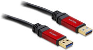 Delock USB 3.0-A apa / apa prémium kábel 1m - Fekete/Piros