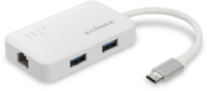 Edimax EU-4308 USB-C -> USB 3.0 HUB (3 port + 1 db RJ45 port) Fehér