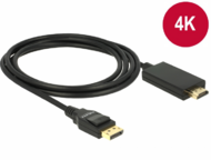 Delock 85317 Displayport 1.2 apa> HDMI apa 4K passzív átalakító kábel 2m Fekete