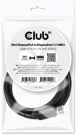 CLUB3D Mini Displayport - Mini Displayport HBR2 összekötő kábel 2m Fekete