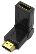 Sbox HDMI-HDMI-F/M360 HDMI (apa - anya) forgatható adapter - Fekete