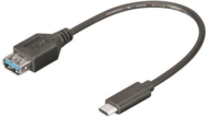 M-CAB 7001305 USB-A anya - USB-C apa kábel 0.2m - Fekete