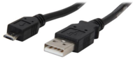 nBase USB2.0 A apa - microUSB apa kábel 1m - Fekete