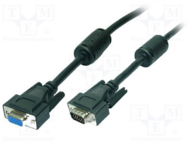 Logilink VGA hosszabbító kábel 5m Fekete