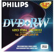 Philips DVD+RW Újraírható DVD lemez Tok