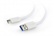 Gembird CCP-USB3-AMCM-W-0.1M USB-C apa USB3.0-A apa Adatkábel 0.1m - Fehér