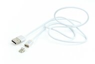 Gembird CC-USB2-AMUCMM-1M Magnetic USB 2.0 apa - USB Type-C apa Adat- és töltőkábel 1m - Ezüst