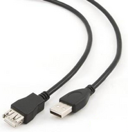 nBase 1586 USB2.0 A-A hosszabitó kábel 1.8m - Fekete