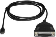 StartechI CUSBCPLLD25 USB-C apa - DB25 anya kábel 1.8m - Fekete