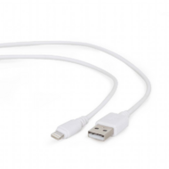 Gembird CC-USB2-AMLM-W-1M USB2.0 apa - Lightning Adat- és töltőkábel 1m - Fehér