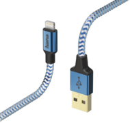 Hama 178300 "REFLECTIVE" USB 2.0 apa - Lightning Adat- és töltőkábel 1.5m - Kék