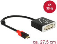 Delock 61213 USB Type-C™ apa > DVI anya (DP váltakozó mód) 4K 30 Hz Adapter - Fekete