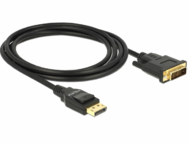 Delock 85314 DisplayPort apa - DVI-D apa Összekötő kábel 3m Fekete