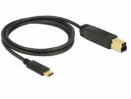 DeLOCK 83675 USB 3.1 Gen 2 Type-C -> Type-B kábel 1.0m - Fekete