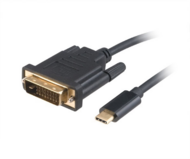 Akasa AK-CBCA10-18BK USB 3.1-C apa - DVI-D apa Adapter kábel 1.8m - Fekete