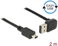 Delock 83544 USB 2.0-A apa - USB 2.0 mini-B apa Összekötő kábel 2m - Fekete