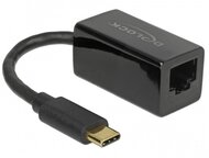 Delock 65904 USB-C - Gigabit Ethernet adapter - Fekete