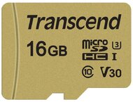 Transcend 16GB microSDHC UHS-I U3 CL10 memóriakártya + Adapter