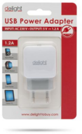 Delight 55045-1WH Hálózati USB Adapter (5V / 1.2A) Fehér