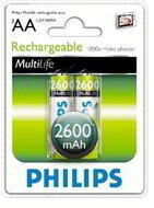 Philips R6B2A260 nikkel-fém hidrid 2600MAH AA Akkumulátor (2db/csomag)