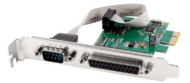 Gembird PEX-COMLPT-01 COM Soros csatlakozó + LPT port bővítő PCIe kártya