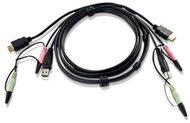 Aten 2L-7D02UH KVM Kábel USB + HDMI 1.8m - Fekete